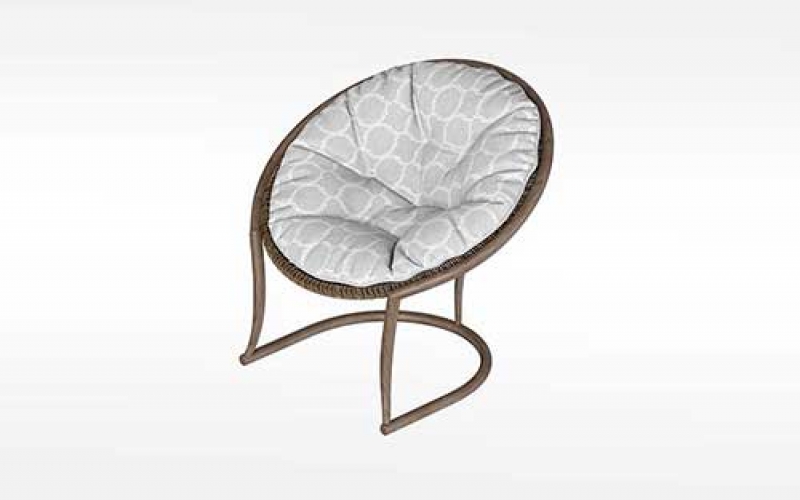 Oval outdoor leisure chair