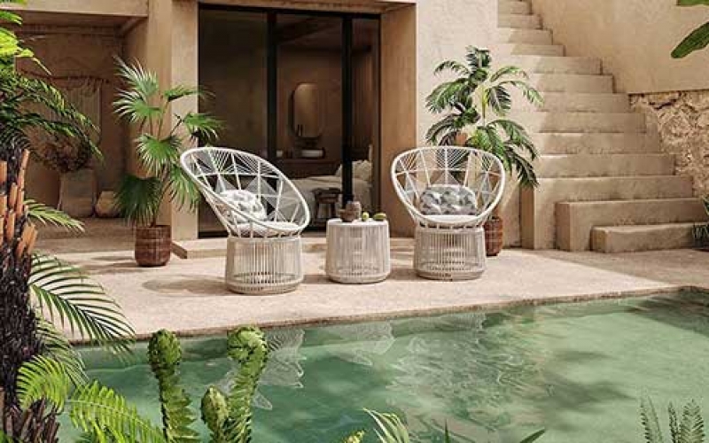 Courtyard outdoor leisure chairs
