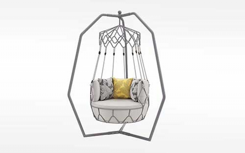 Single seat outdoor leisure hanging chair