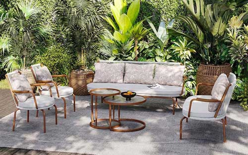 Retro style outdoor courtyard leisure sofa